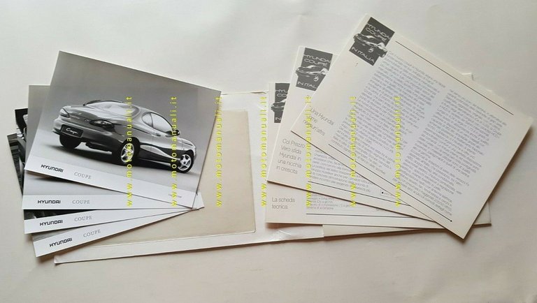 Hyundai Coupè 1996 CARTELLA STAMPA originale Italiano NO depliant