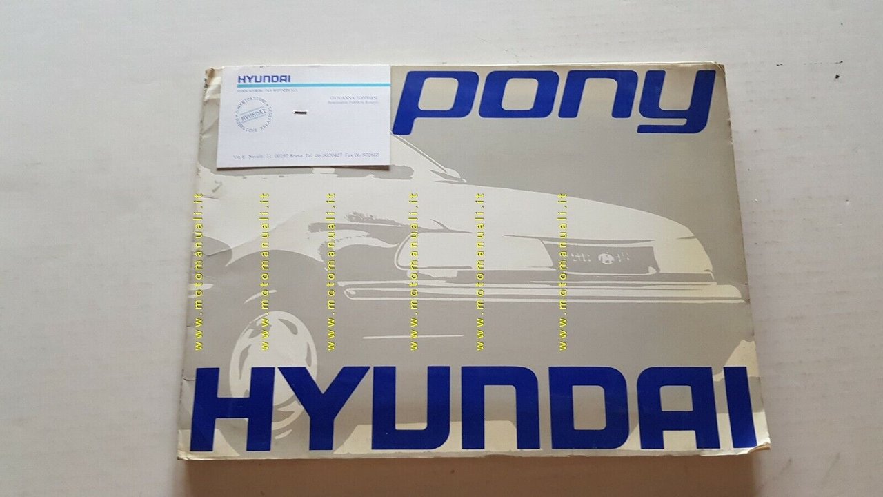 Hyundai Pony Motor Show 1991 cartella stampa originale press kit