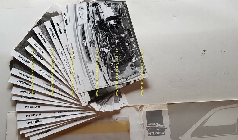 Hyundai Pony Motor Show 1991 cartella stampa originale press kit