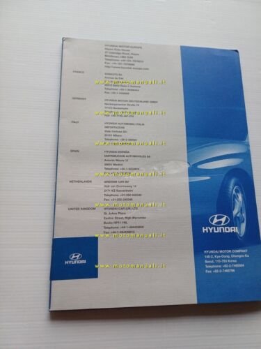 Hyundai salone Ginevra 1998 cartella stampa originale