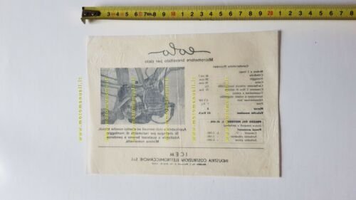 Icem Eolo 50 Micromotore depliant anni 50 ORIGINALE moto motorcycle …