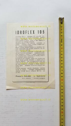 Idroflex 105 (Ducati) depliant originale moto italiano brochure