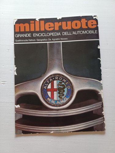 IL MUSEO ALFA ROMEO -estratto da enciclopedia Milleruote 1971-depliant originale