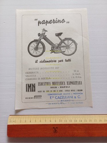 IMN Paperino 38 Mosquito depliant italiano anni 50 originale