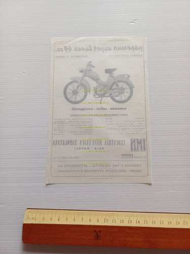 IMN Paperino 49 Super Lusso depliant italiano anni 50 originale