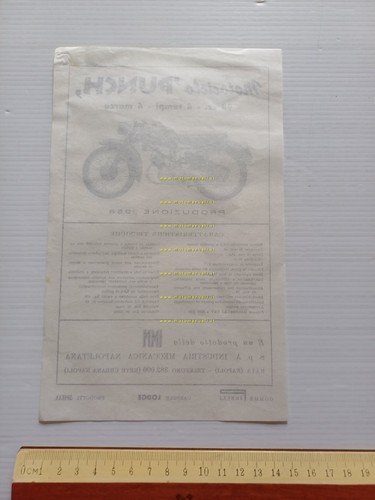 IMN Punch 98 1958 depliant italiano originale