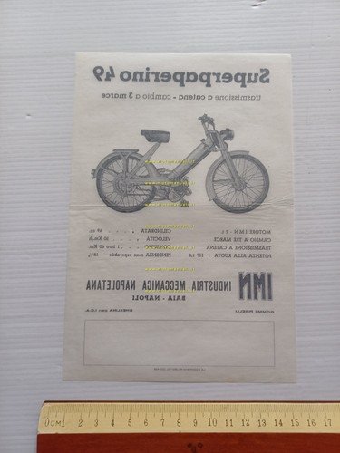 IMN SuperPaperino 49 depliant italiano anni 50 originale
