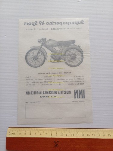 IMN SuperPaperino 49 Sport depliant italiano anni 50 originale