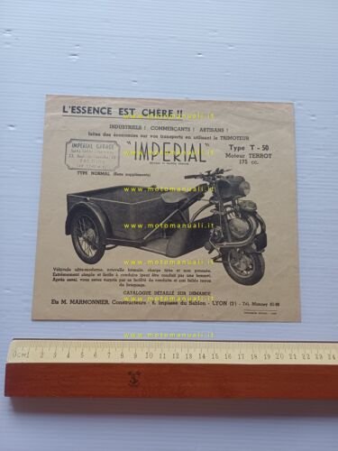 Imperial T-50 175 motocarro depliant francese originale