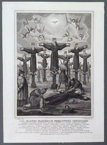 Incisione - Engraving - I SS. Martiri Francescani - Pierbattista …