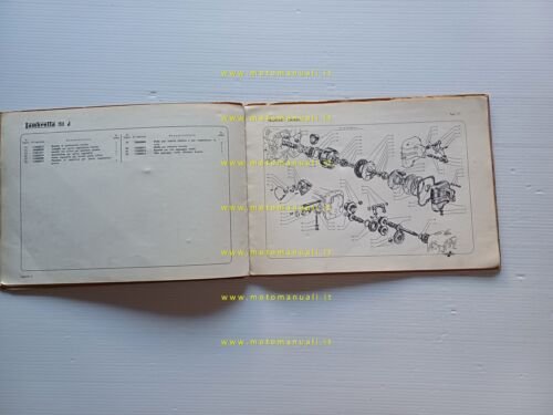Innnocenti Lambretta 150 D catalogo ricambi originale parts catalogue