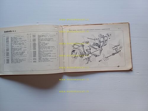 Innnocenti Lambretta 150 D catalogo ricambi originale parts catalogue