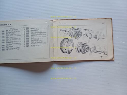 Innnocenti Lambretta 150 D catalogo ricambi originale parts catalogue