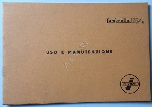 Innocenti - Lambretta 125 m - uso e manutenzione - …