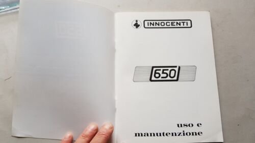 Innocenti 650 1986 Manuale Uso Manutenzione Libretto Originale AUTO