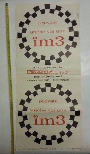 Innocenti auto IM3 manifesto poster locandina promozionale originale epoca