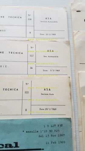 INNOCENTI Auto lotto 20 circolari tecniche Mini 1966-1969 originali