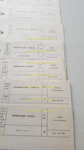 INNOCENTI Auto lotto 20 circolari tecniche Mini 1966-1969 originali