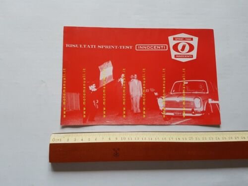 Innocenti auto Test Sprint Monza 1963 depliant originale