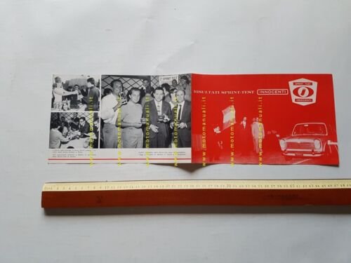 Innocenti auto Test Sprint Monza 1963 depliant originale