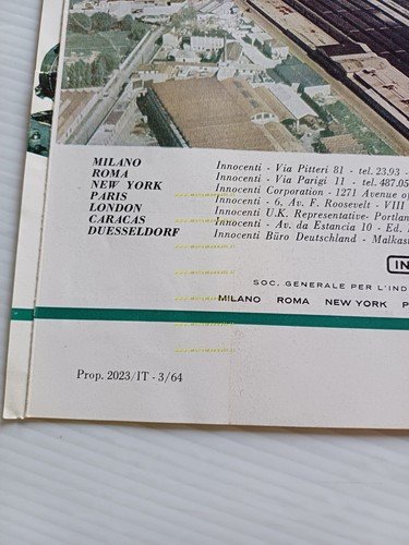 Innocenti Fresatrice Alesatrice CWB 1964 depliant italiano originale