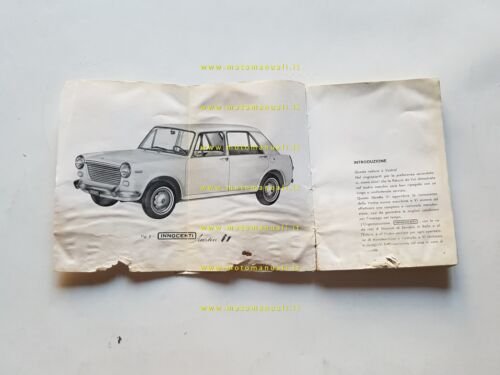 Innocenti I4 1964 manuale uso manutenzione libretto istruzioni originale