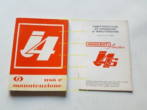 Innocenti I4 1966 manuale uso manutenzione libretto istruzioni originale