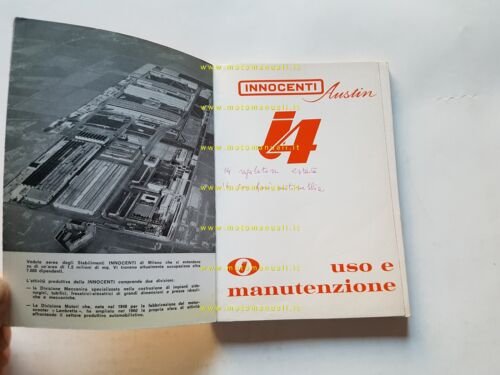 Innocenti I4 1966 manuale uso manutenzione libretto istruzioni originale