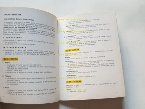 Innocenti I4 1966 manuale uso manutenzione libretto istruzioni originale