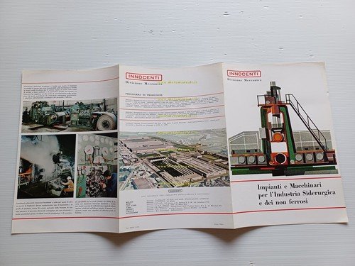 Innocenti Impianti e Macchinari Industria Siderurgica 1963 depliant originale