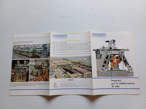 Innocenti Impianti per la Fabbricazione di Tubi 1963 depliant originale