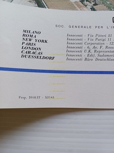 Innocenti Impianti per la Fabbricazione di Tubi 1963 depliant originale