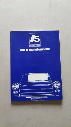 Innocenti J5 1970 manuale uso manutenzione libretto originale owner's manual