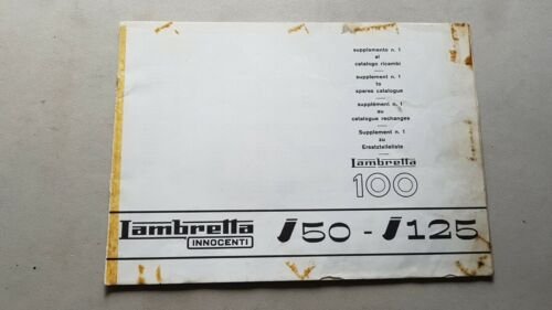 Innocenti Lambretta 100 J 125-50 1964 aggiorn. catalogo ricambi parts …