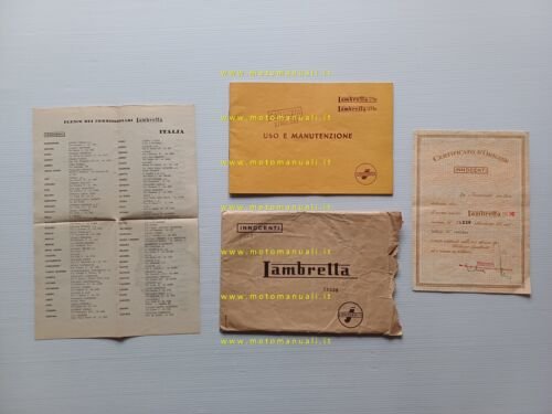 Innocenti Lambretta 125 C - LC 1951 manuale uso manutenzione …