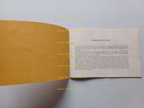 Innocenti Lambretta 125 C - LC 1951 manuale uso manutenzione …