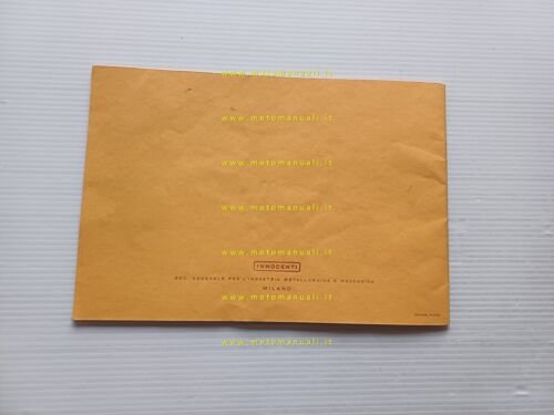 Innocenti Lambretta 125 C - LC 1951 manuale uso manutenzione …