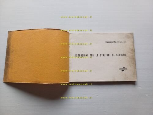 Innocenti Lambretta 125 d - ld 1952 manuale officina italiano …