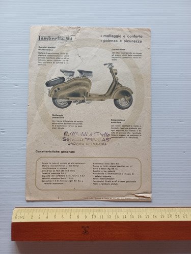 Innocenti Lambretta 125 D - LD modelli 1951-52 depliant italiano …