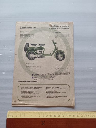 Innocenti Lambretta 125 D - LD modelli 1951-52 depliant italiano …