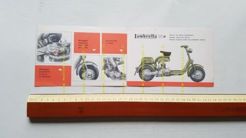 Innocenti Lambretta 125 e 1953 depliant scooter originale italiano