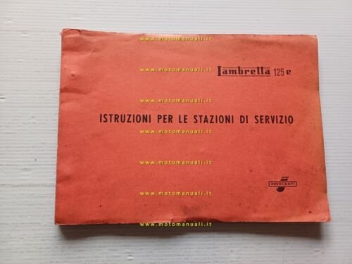 Innocenti Lambretta 125 E manuale officina riparazione italiano ORIGINALE