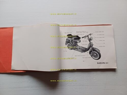 Innocenti Lambretta 125 E manuale officina riparazione italiano ORIGINALE