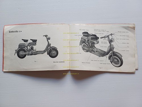 Innocenti Lambretta 125 e manuale uso manutenzione libretto italiano originale