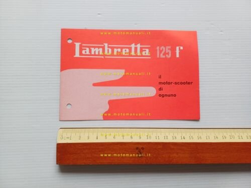 Innocenti Lambretta 125 F 1954 depliant italiano originale