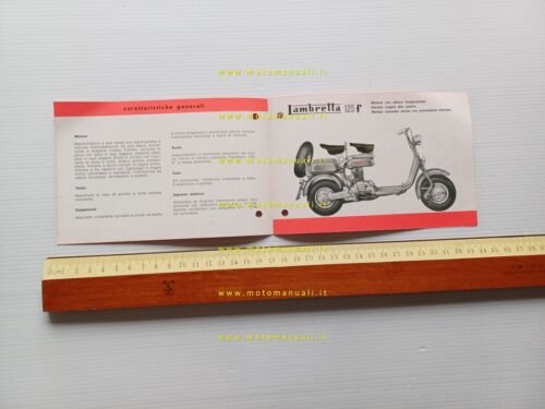 Innocenti Lambretta 125 F 1954 depliant italiano originale