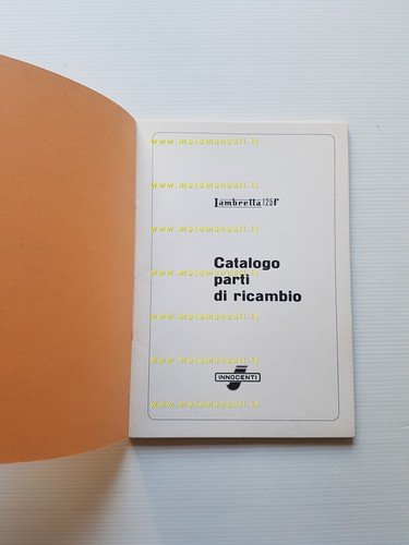 Innocenti Lambretta 125 f catalogo ricambi originale spare parts list