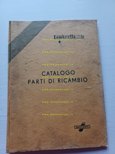 Innocenti Lambretta 125 LC 1950 catalogo ricambi italiano originale part …