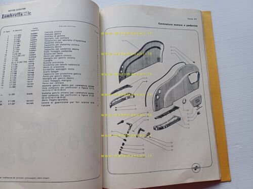 Innocenti Lambretta 125 LC 1950 catalogo ricambi italiano originale part …