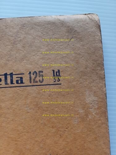 Innocenti Lambretta 125 LD 1953 catalogo ricambi originale